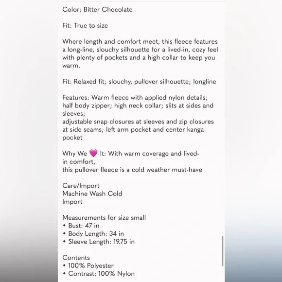 Free People Viewpoint Midi Fleece Size Medium NWT - Picture 5 of 16